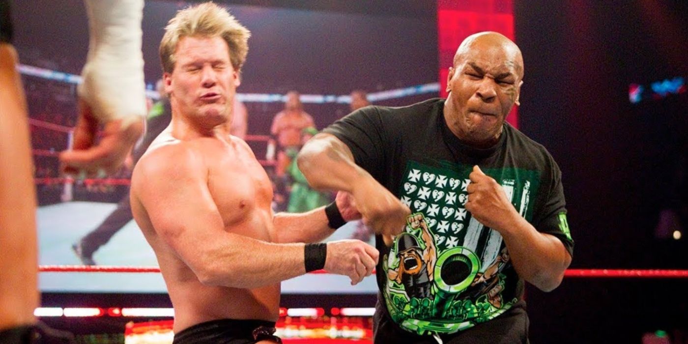 mike tyson knocking out chris jericho on raw