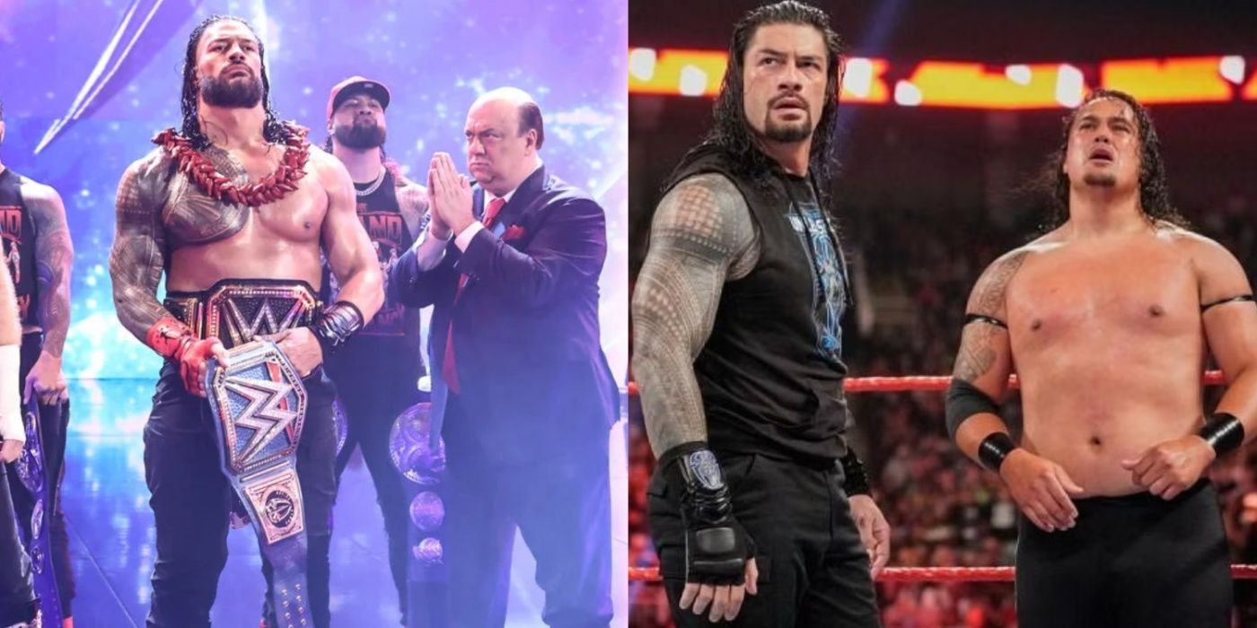 roman reigns and paul heyman, and reigns with his cousin lance anoa'i