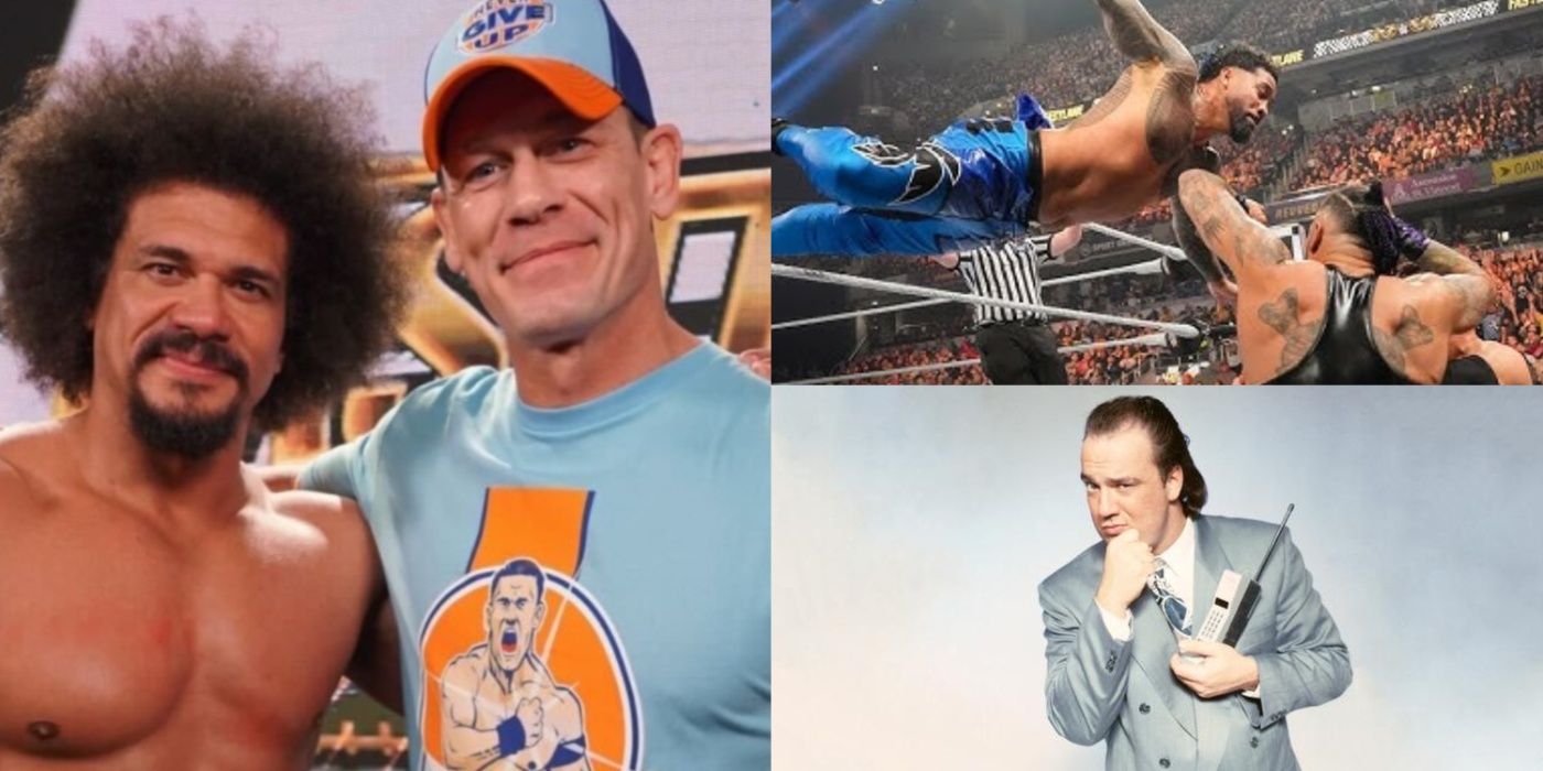 John Cena Carlito Jey Uso WWE Fastlane 2023 Paul Heyman Cell Phone