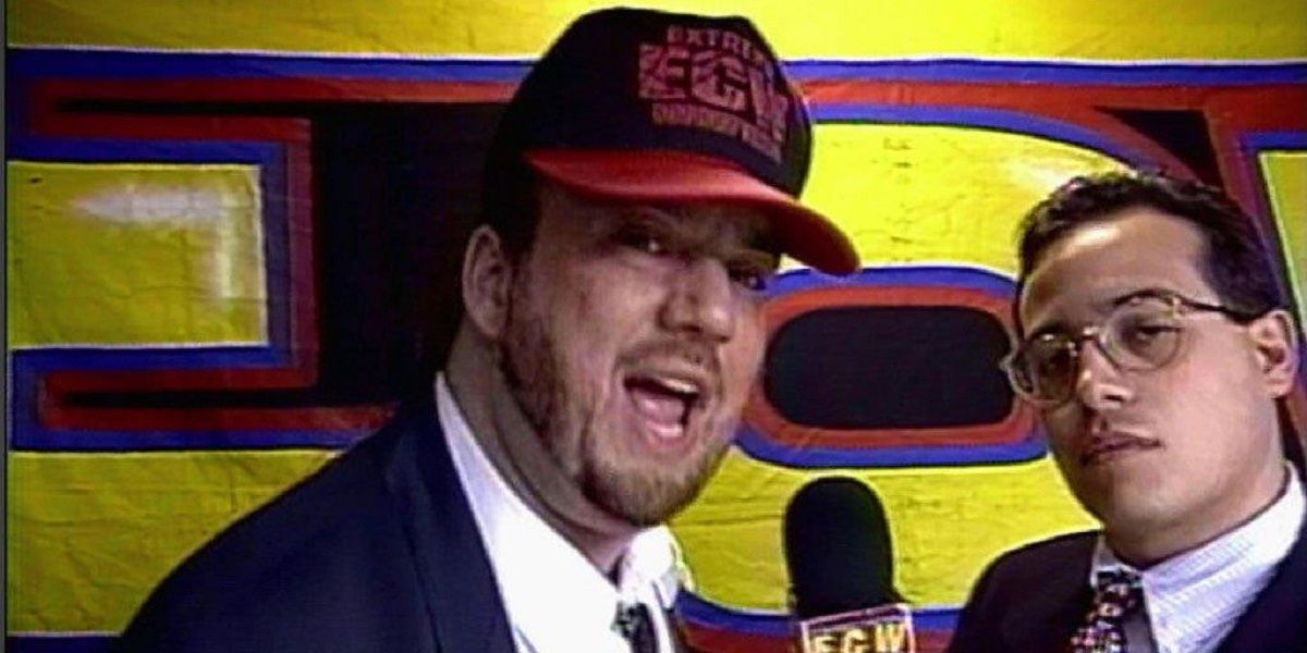 Paul Heyman and Joey Styles in ECW