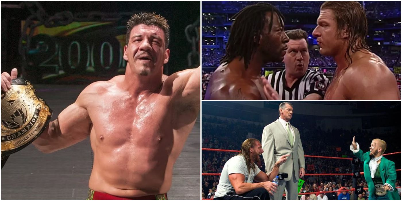 Eddie Guerrero, Triple H, Booker T, Vince McMahon, and Hornswoggle in WWE