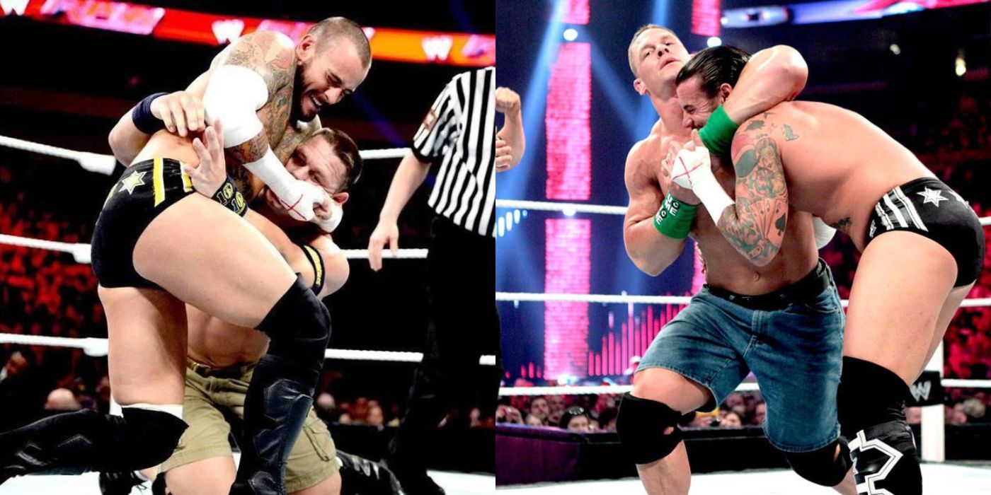 CM Punk & John Cena Headlock