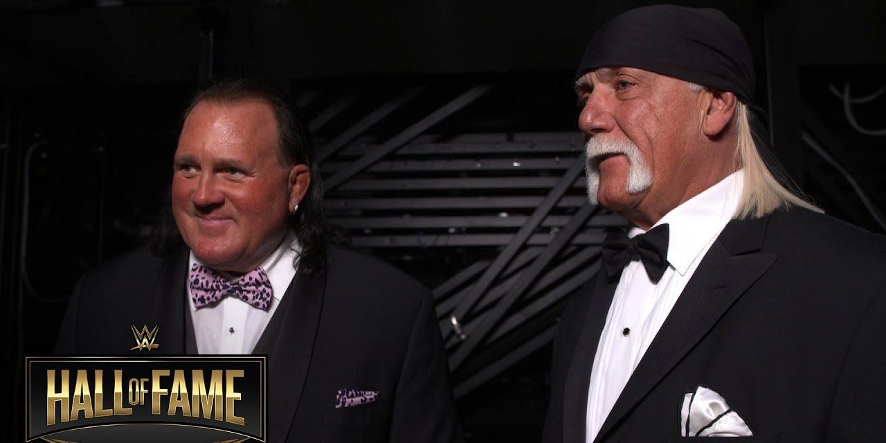 Hulk Hogan and Brutus Beefcake at the WWE Hall of Fame