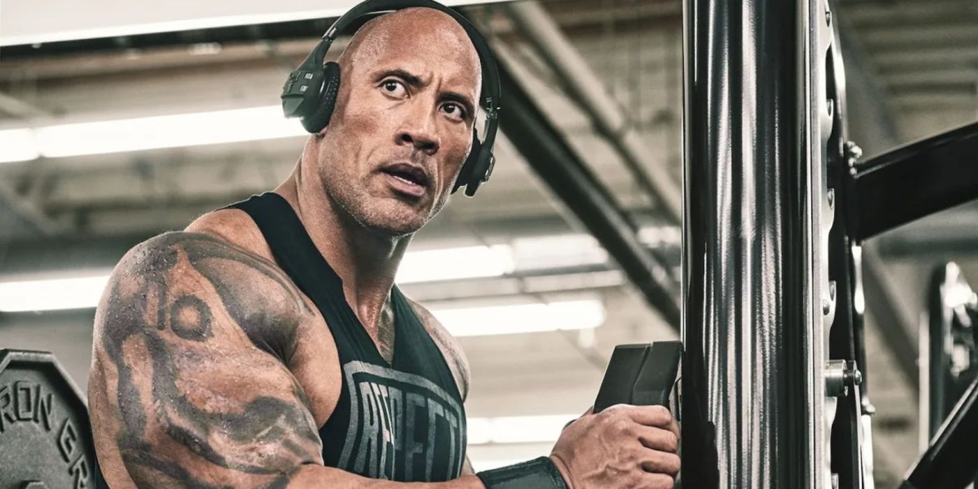 the rock at the gym