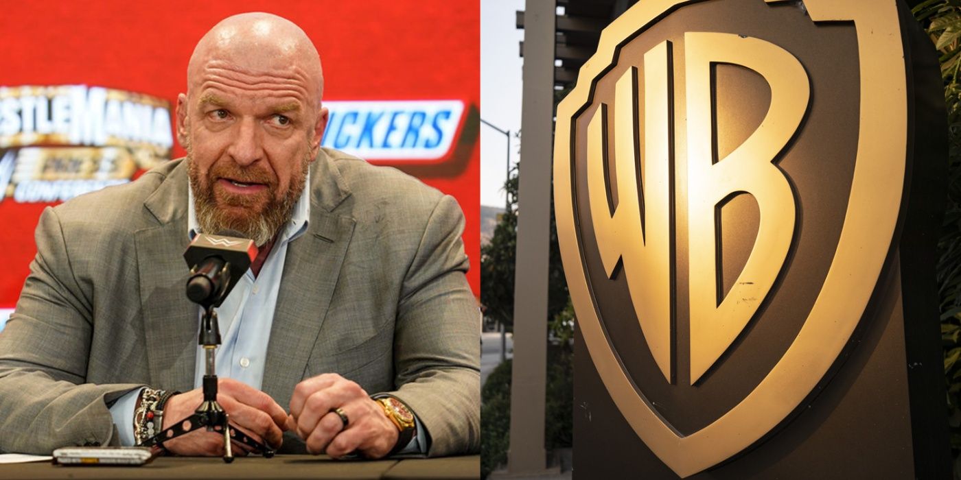 triple h and the warner bros. logo