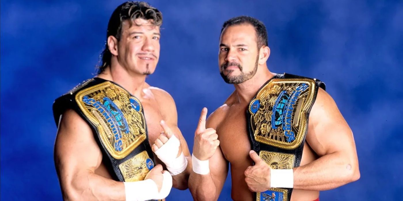 eddie and chavo guerrero with tag team titles