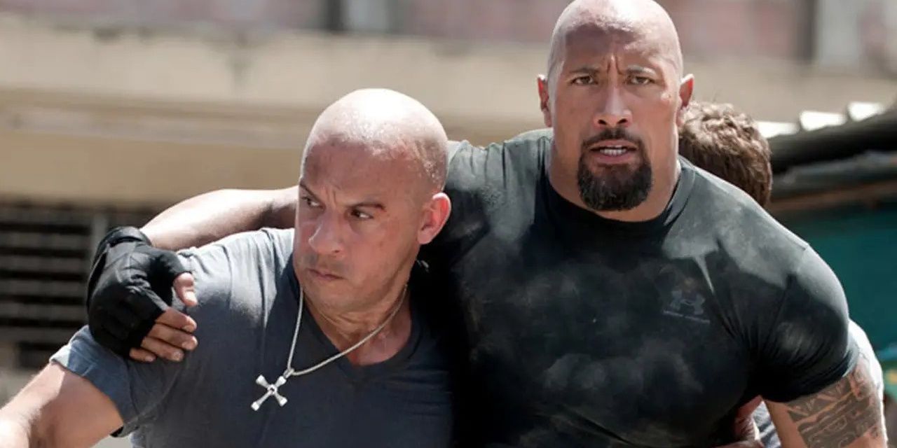 Dwayne Johnson and Vin Diesel together Cropped