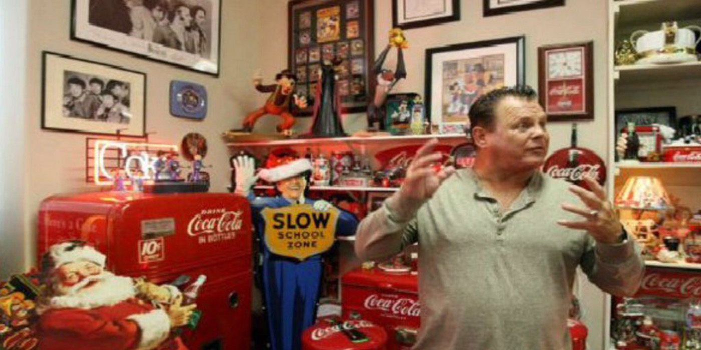 Jerry Lawler with coke in his museum.