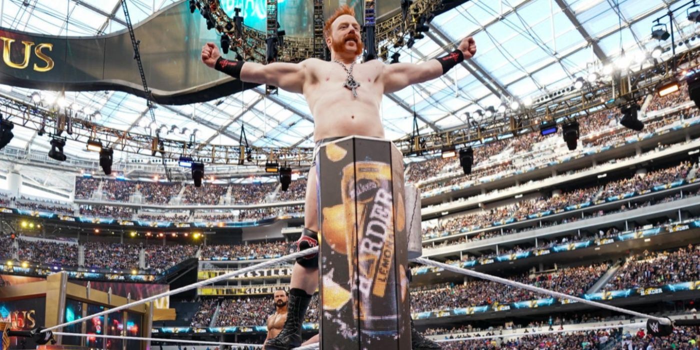 sheamus posing on the middle rope