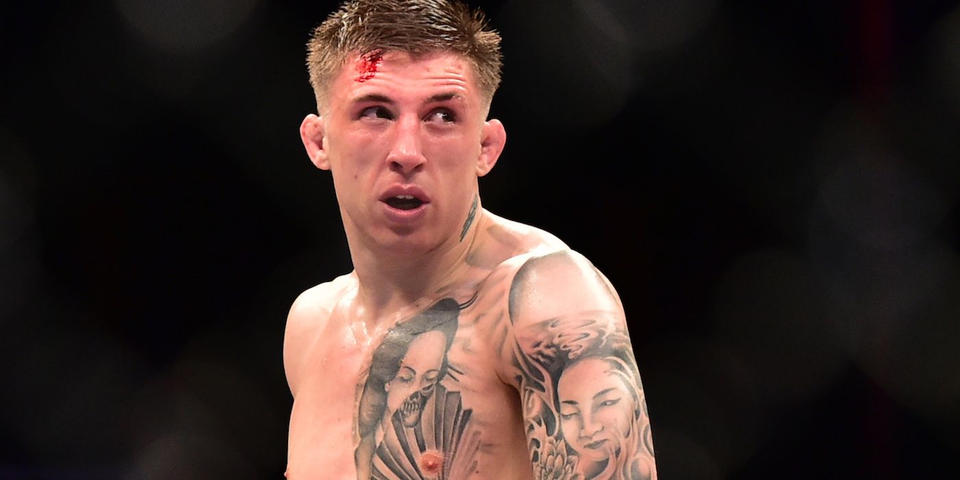 Norman Parke glares at a UFC opponent