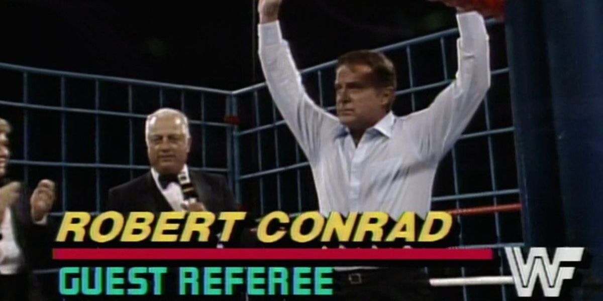 Robert Conrad as Guest Referee at WrestleMania 2