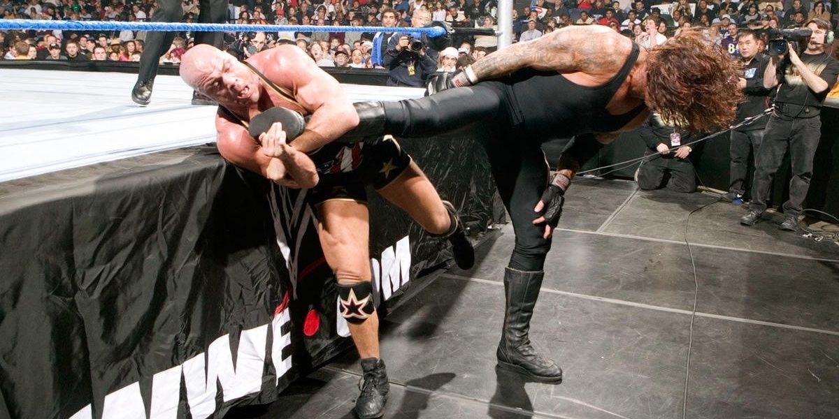 The Undertaker v Kurt Angle No Way Out 2006 Cropped