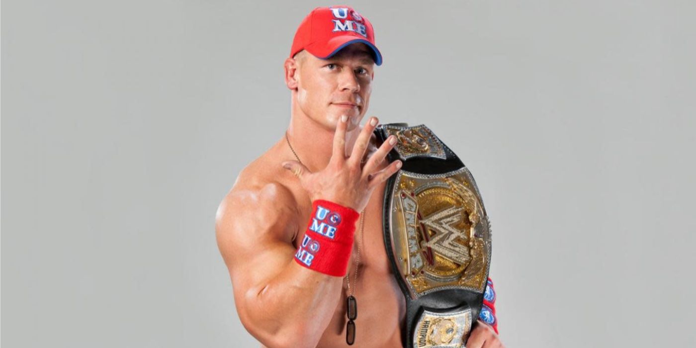 john cena with the wwe title