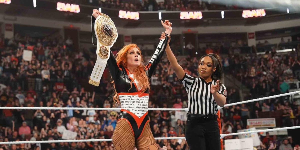 Becky Lynch, Women's World Champion, Raw, April 22, 2024, cropped