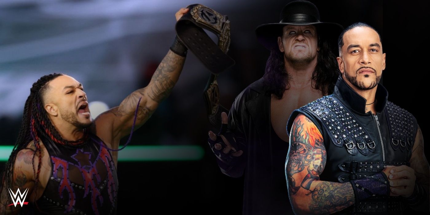 Damian Priest as WWE World Heavyweight Champion and The Undertaker