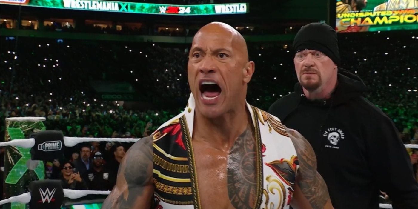 the rock and the undertaker at wrestlemania 40