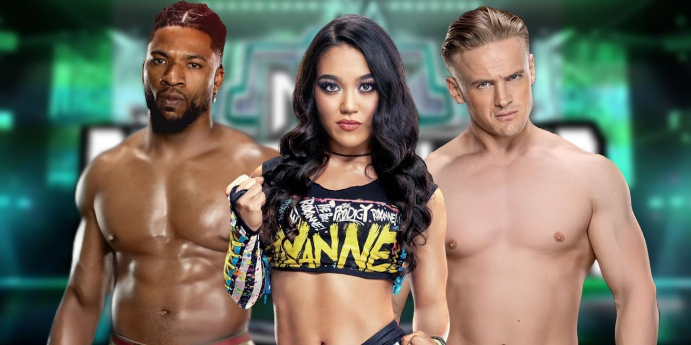 trick williams roxanne perez and ilja dragunov on an nxt stand and deliver background
