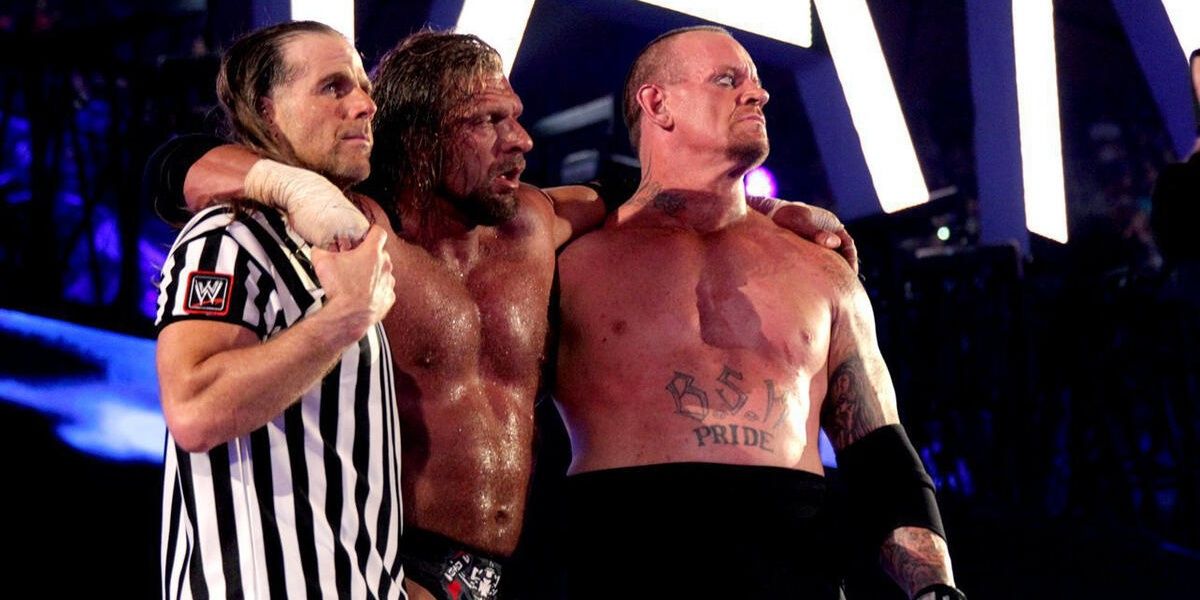 Undertaker, Triple H, and Shawn Michaels WrestleMania 28 Cropped