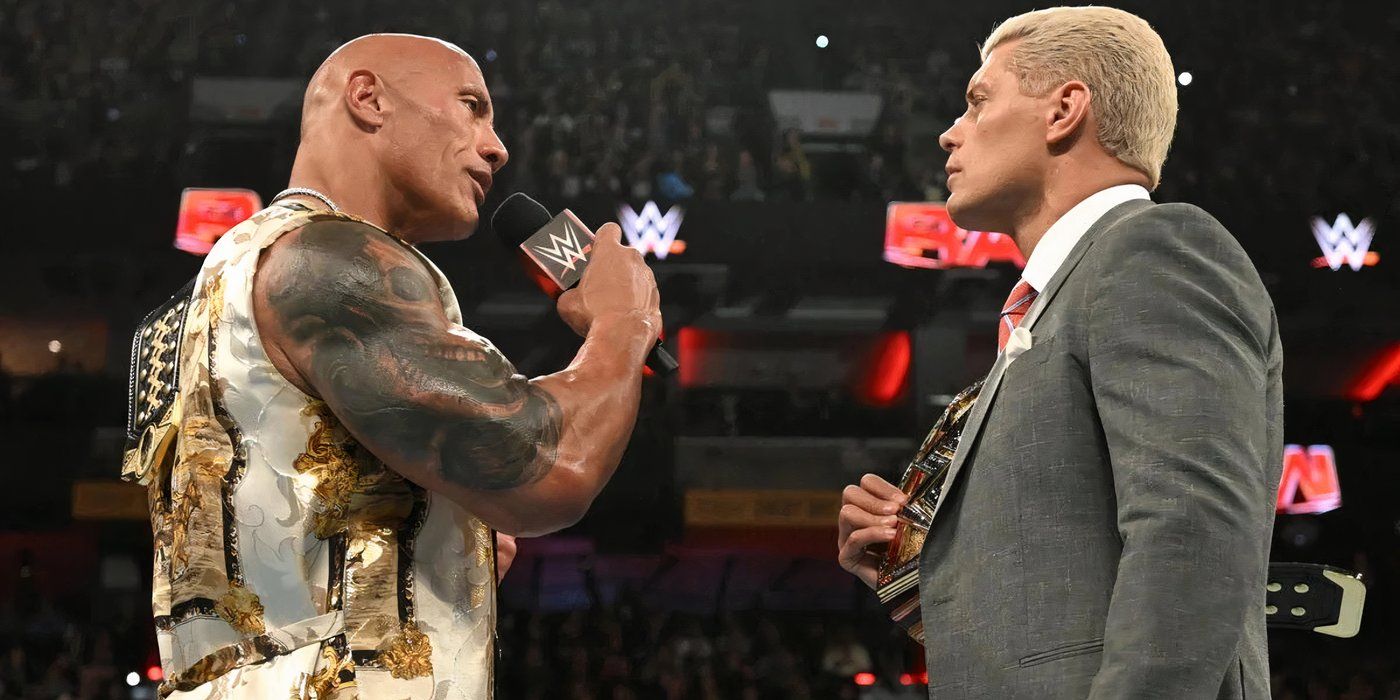 Cody Rhodes and The Rock on Raw Cropped
