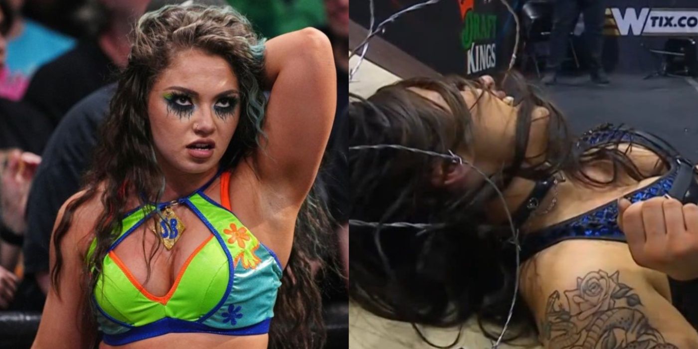 Skye Blue Was Stuck In Barbed Wire For Several Minutes After AEW Went Off Air