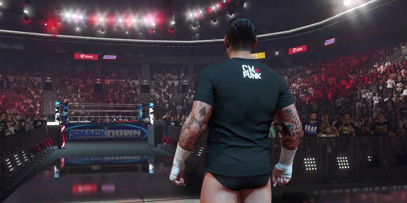 cm punk coming to the ring in wwe 2k24