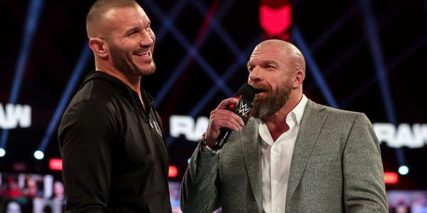 Randy Orton and Triple H in the ring together Cropped