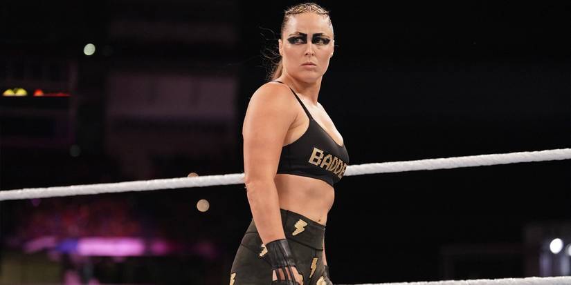 Ronda Rousey in a WWE ring at SummerSlam