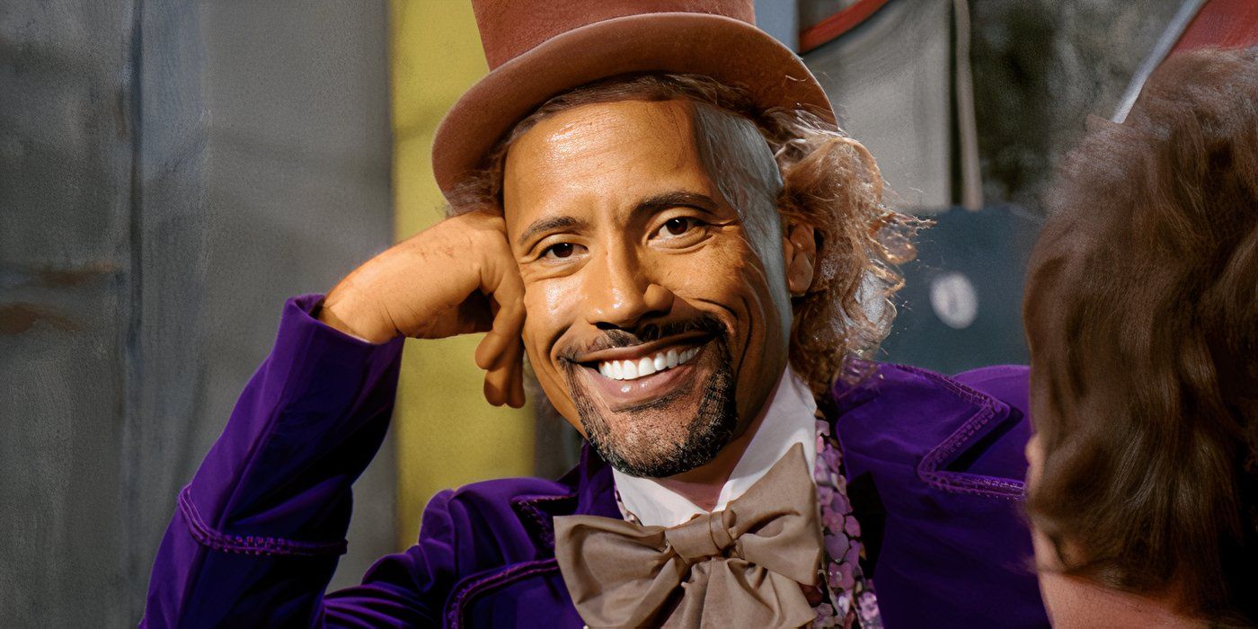 Dwayne Johnson as Willy Wonka Cropped