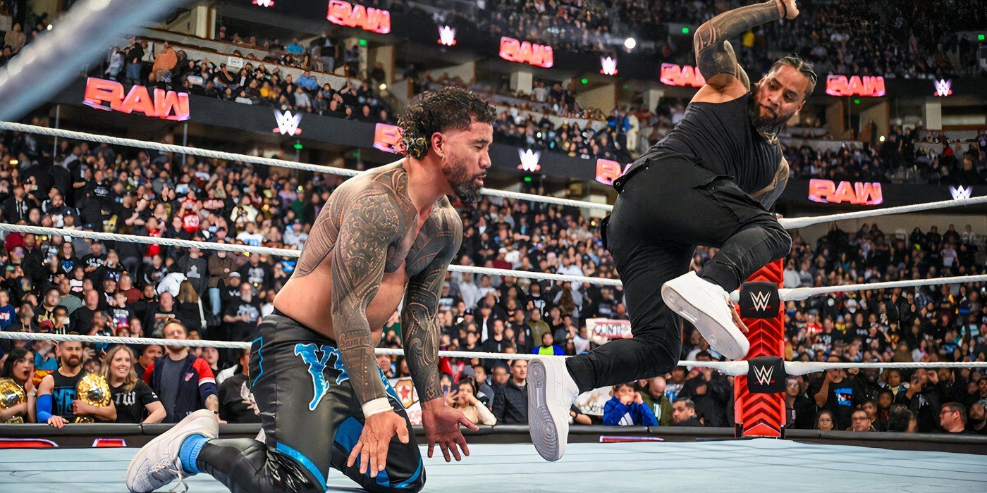 Jimmy Uso attacking Jey Uso WWE RAW