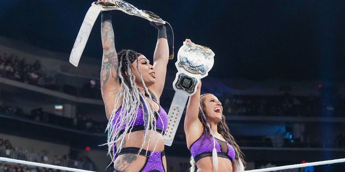 Kayden Carter and Katana Chance WWE Women's Tag Team Champions Cropped