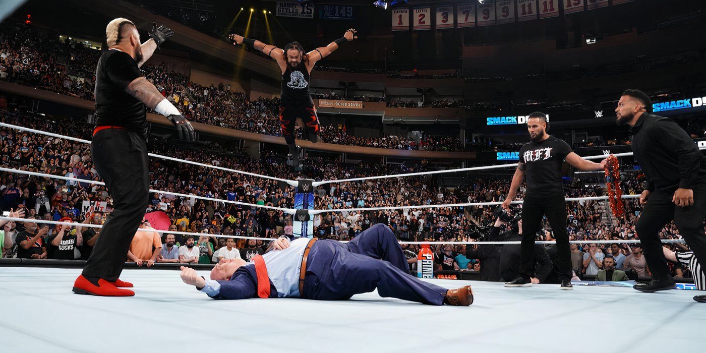 The Bloodline Attack Paul Heyman WWE SmackDown June 28, 2024