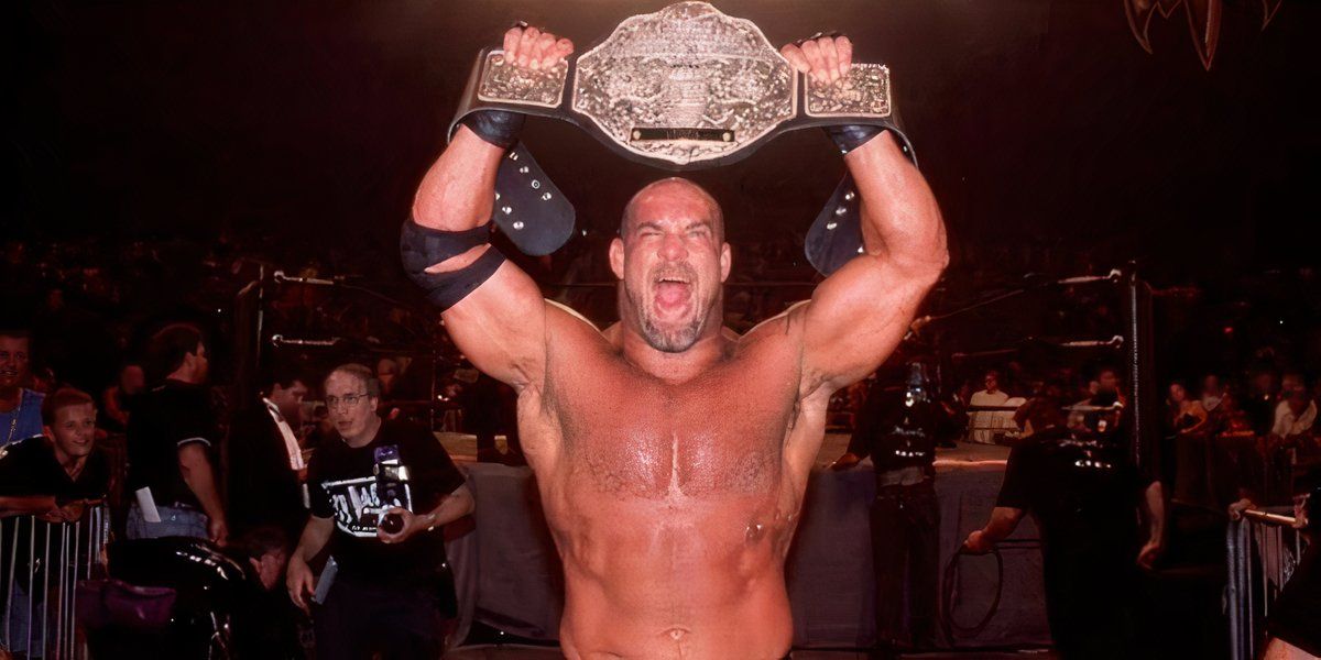 Goldberg-Raises-WCW-World-Heavyweight-Championship-1998