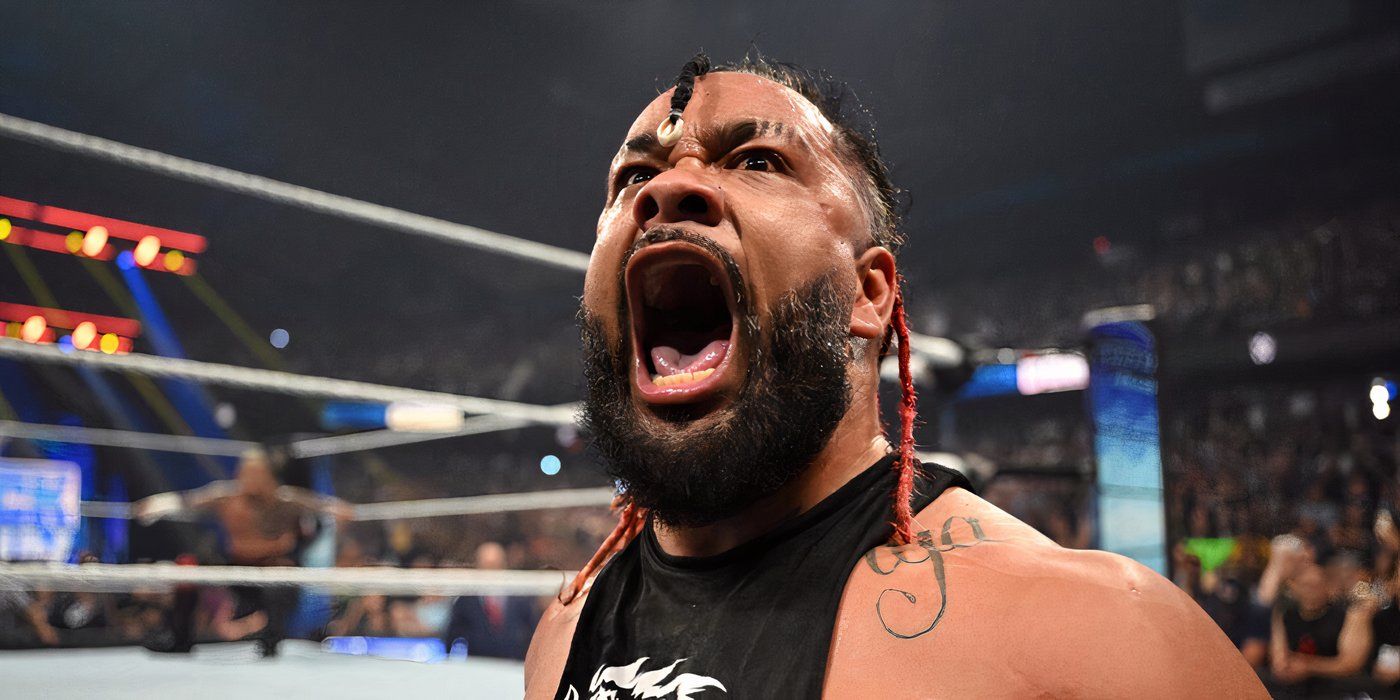 Jacob Fatu yelling WWE