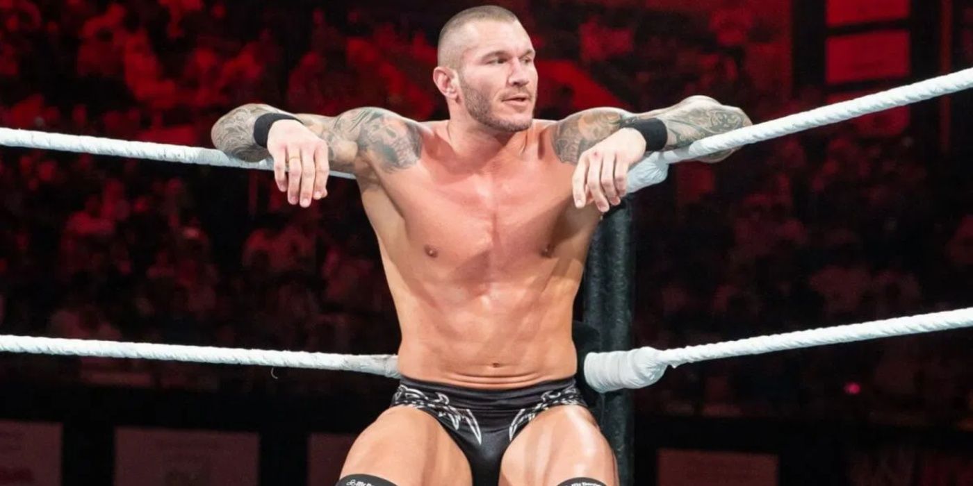 randy orton leaning on the ropes