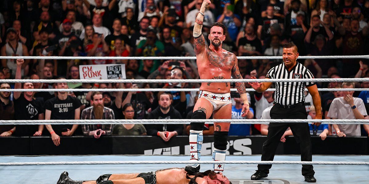 CM Punk v Drew McIntyre Bash in Berlin 2024 Cropped