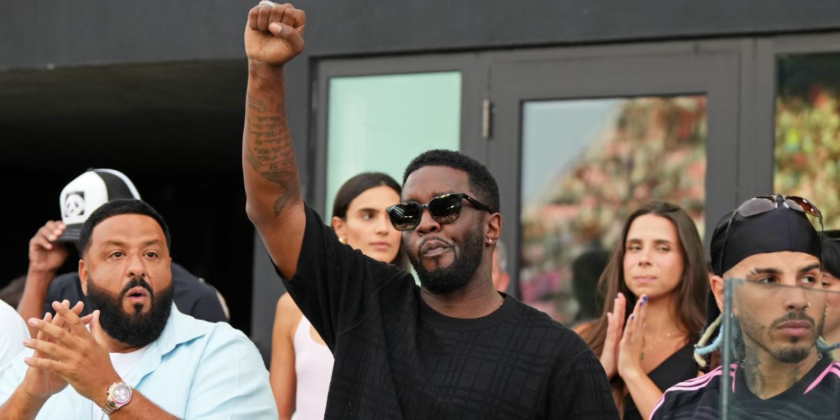 Khaled and Sean Combs attend the game between Inter Miami CF and Atlanta United at DRV PNK Stadium