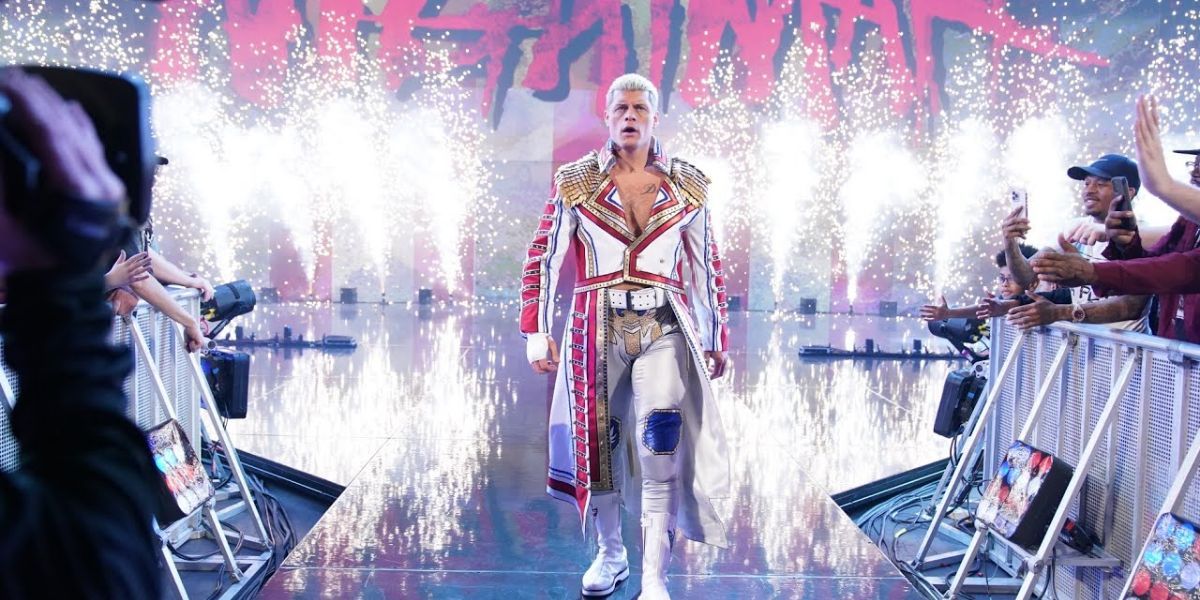 Cody Rhodes makes his entrance in WWE