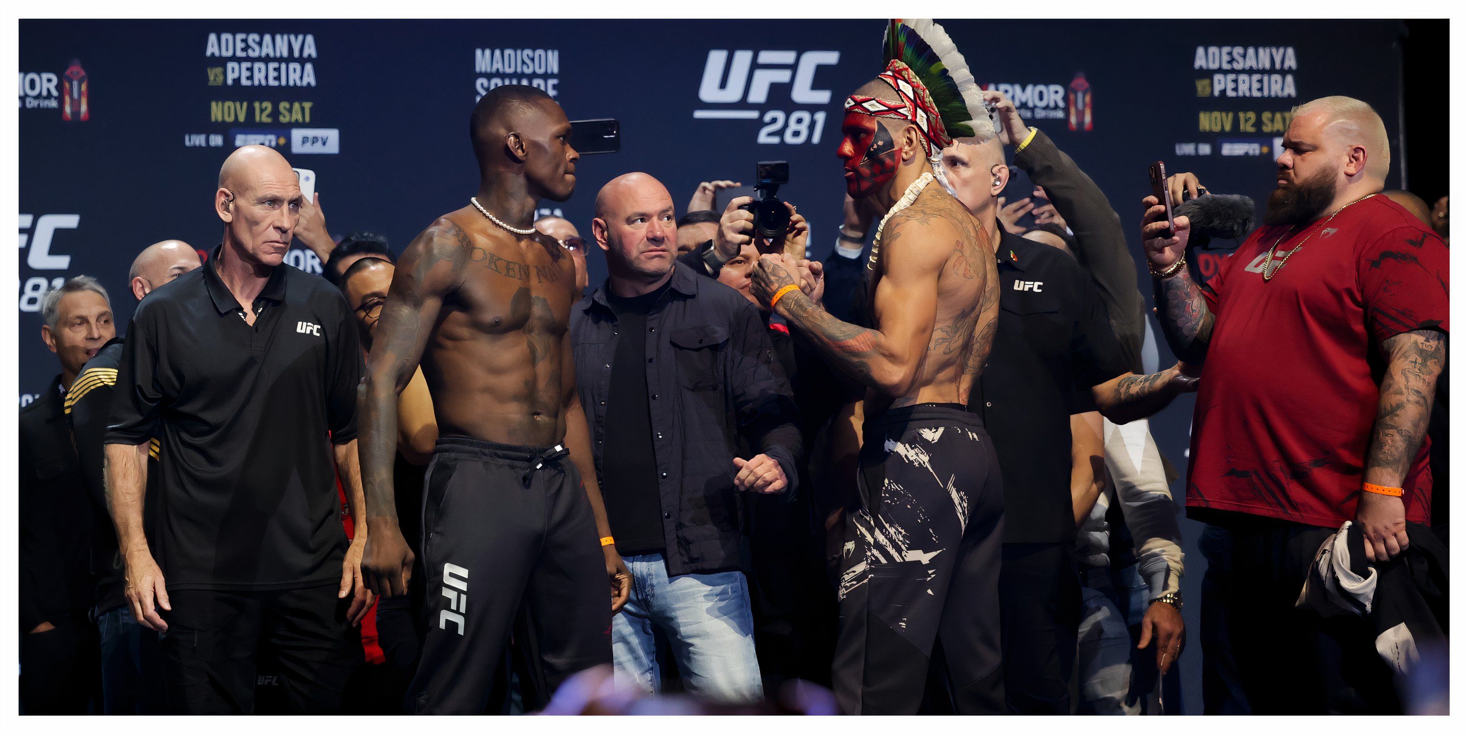 Former Rivals Israel Adesanya And Alex Pereira Put Differences Aside To Watch UFC 312