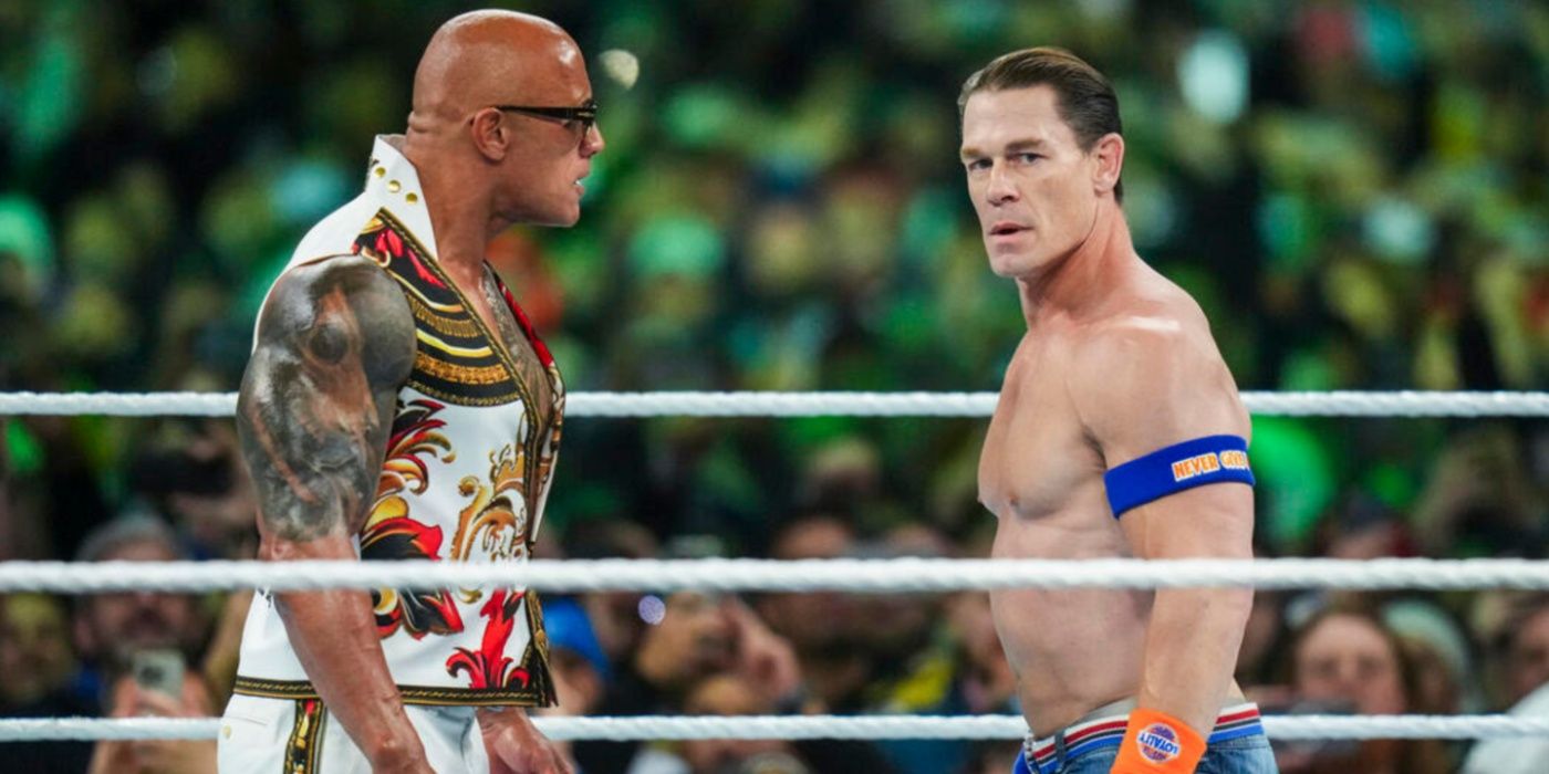 The Rock and John Cena face off at Wrestlemania 41.