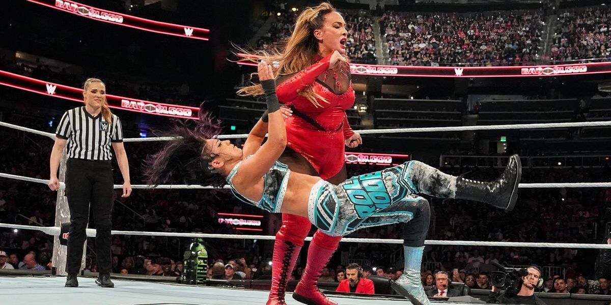 Nia Jax v Bayley Bad Blood 2024 Cropped