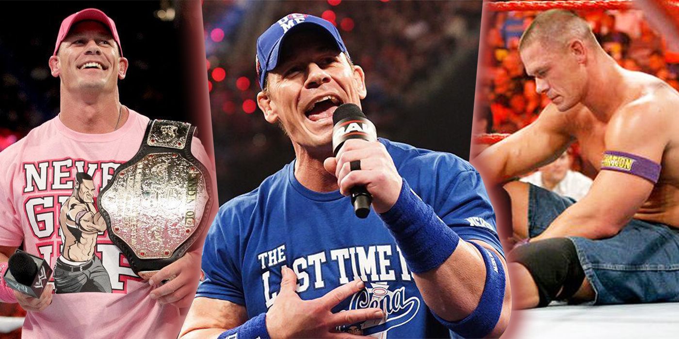 John Cena as a champion, promoting and disappointed in the ring