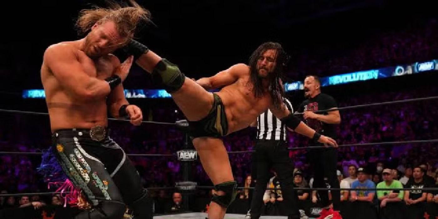 Adam Cole-Superkick-Hangman Page 1400x700 Cropped