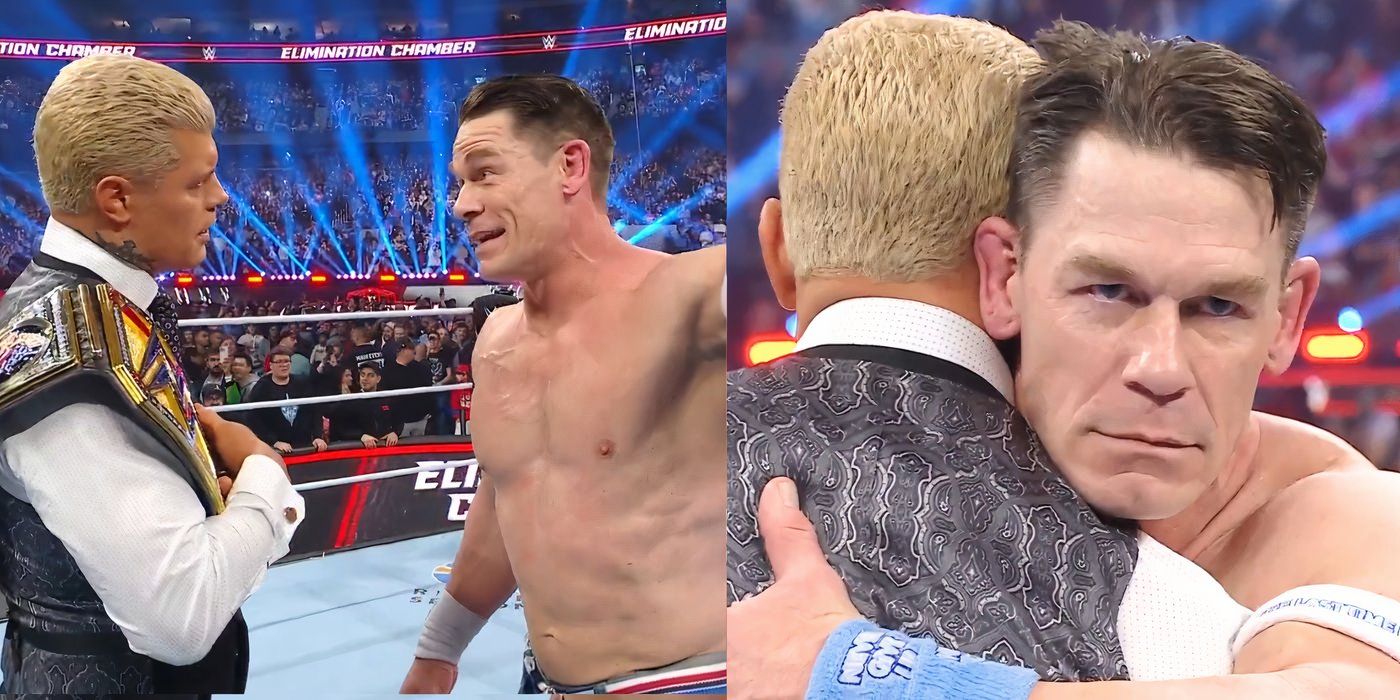 John Cena turns heel on Cody Rhodes at Elimination Chamber