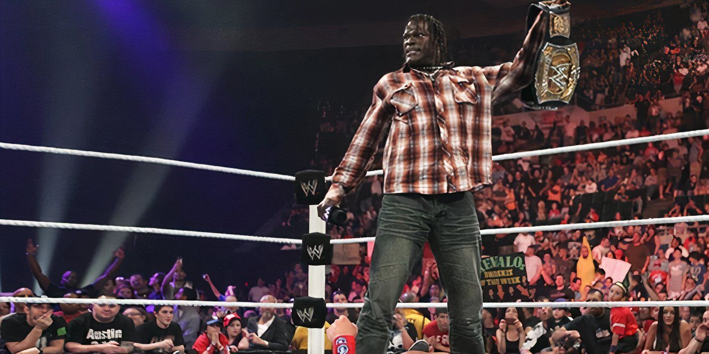 R-Truth with the WWE Championship