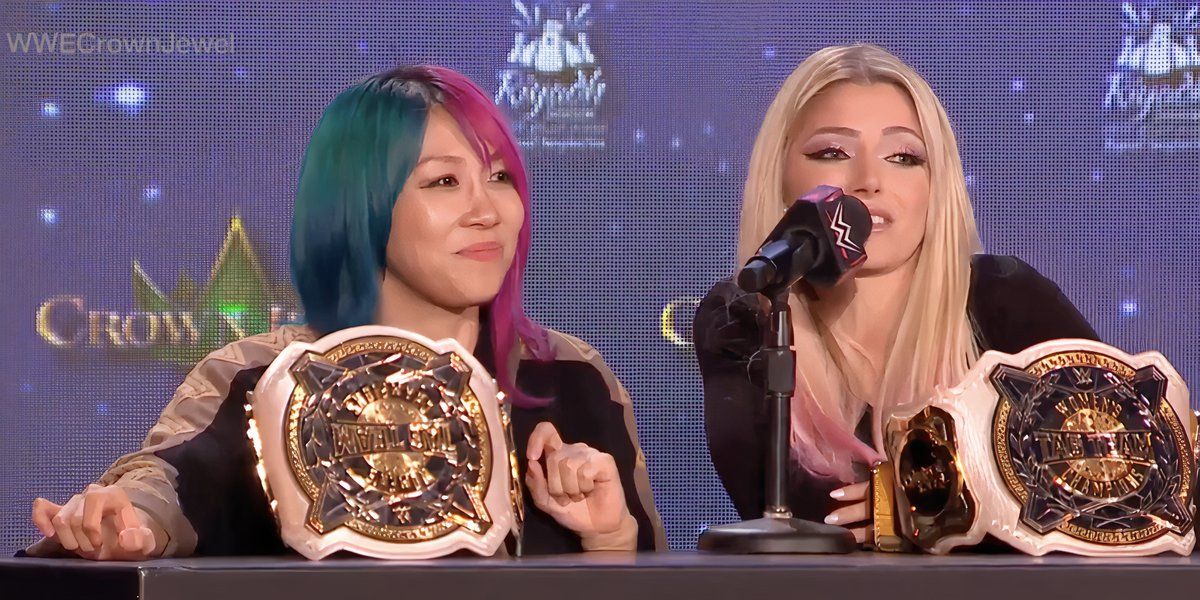 Alexa Bliss & Asuka WWE Women's Tag Team Champions Screenshot Crop