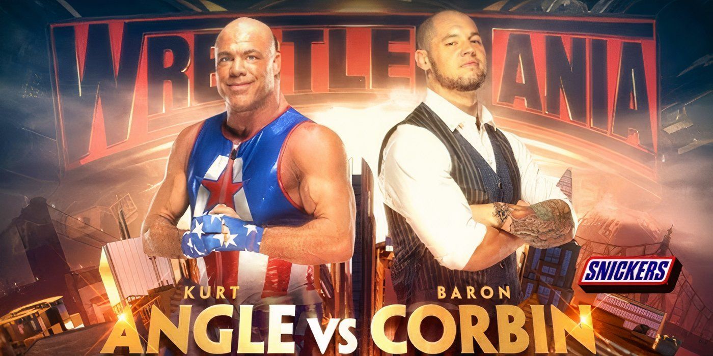 Kurt Angle vs. Baron Corbin WrestleMania 35 Match Graphic