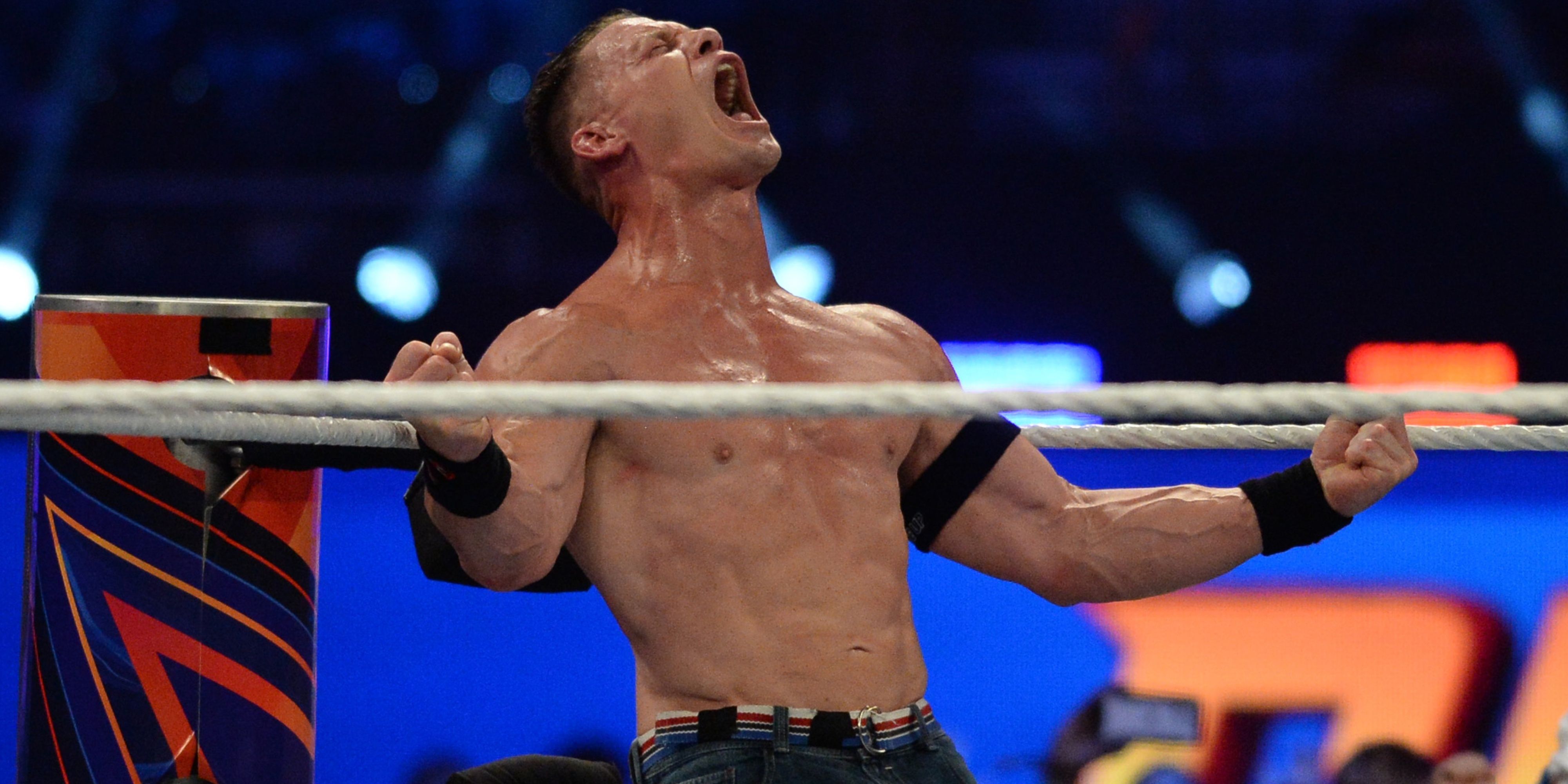 john cena shouting.