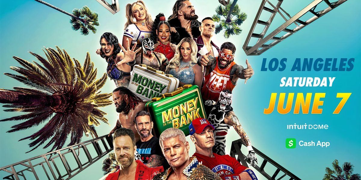 promotional graphic for WWE Money in the Bank 2025