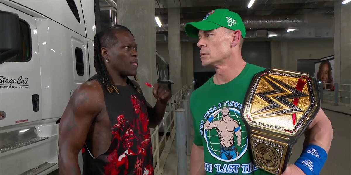 R-Truth confronts John Cena on WWE SmackDown in April 2025