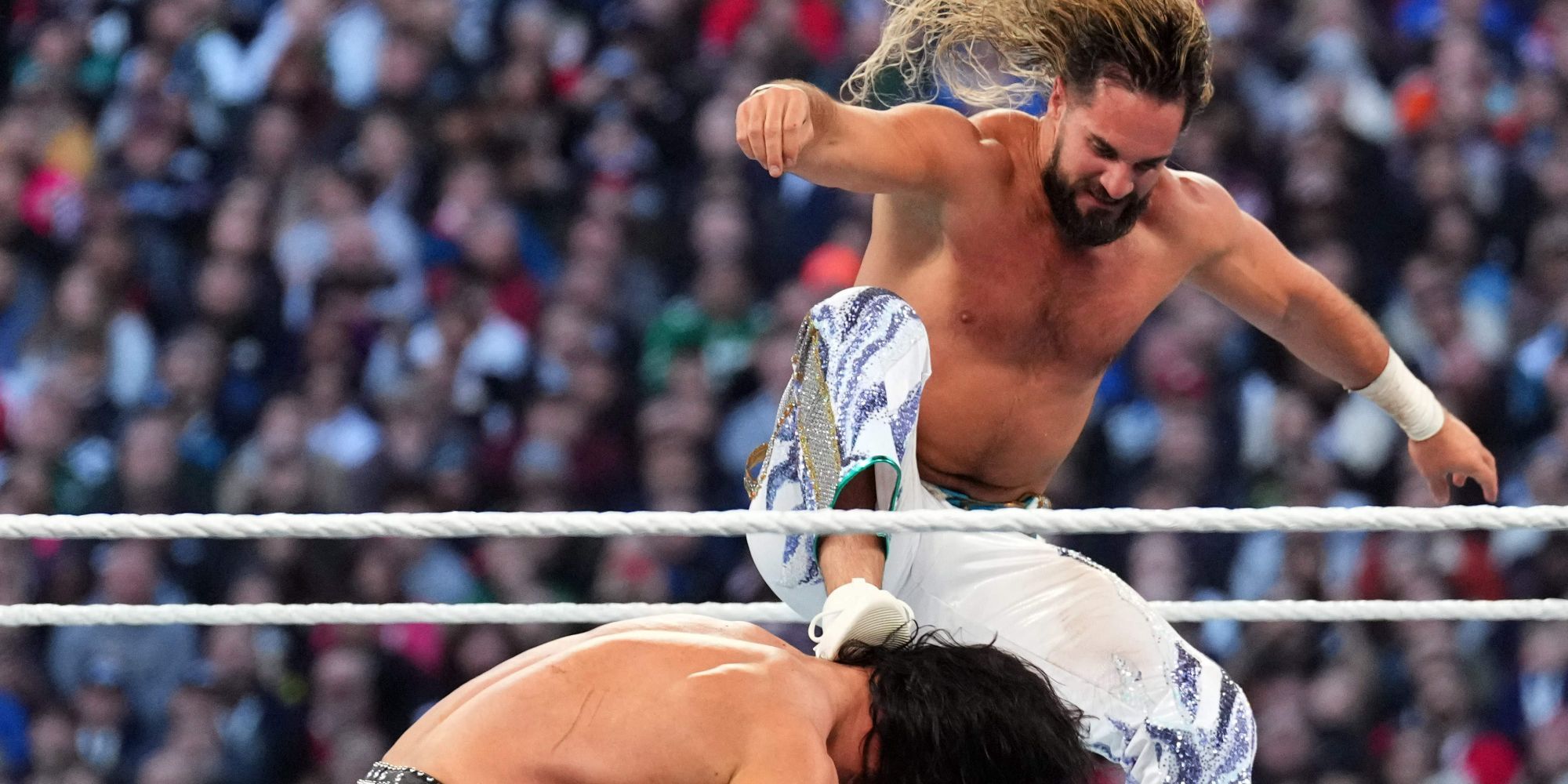 Seth Rollins Curb Stompeugeot Campareal Imaging Wwe wrestlemania 40